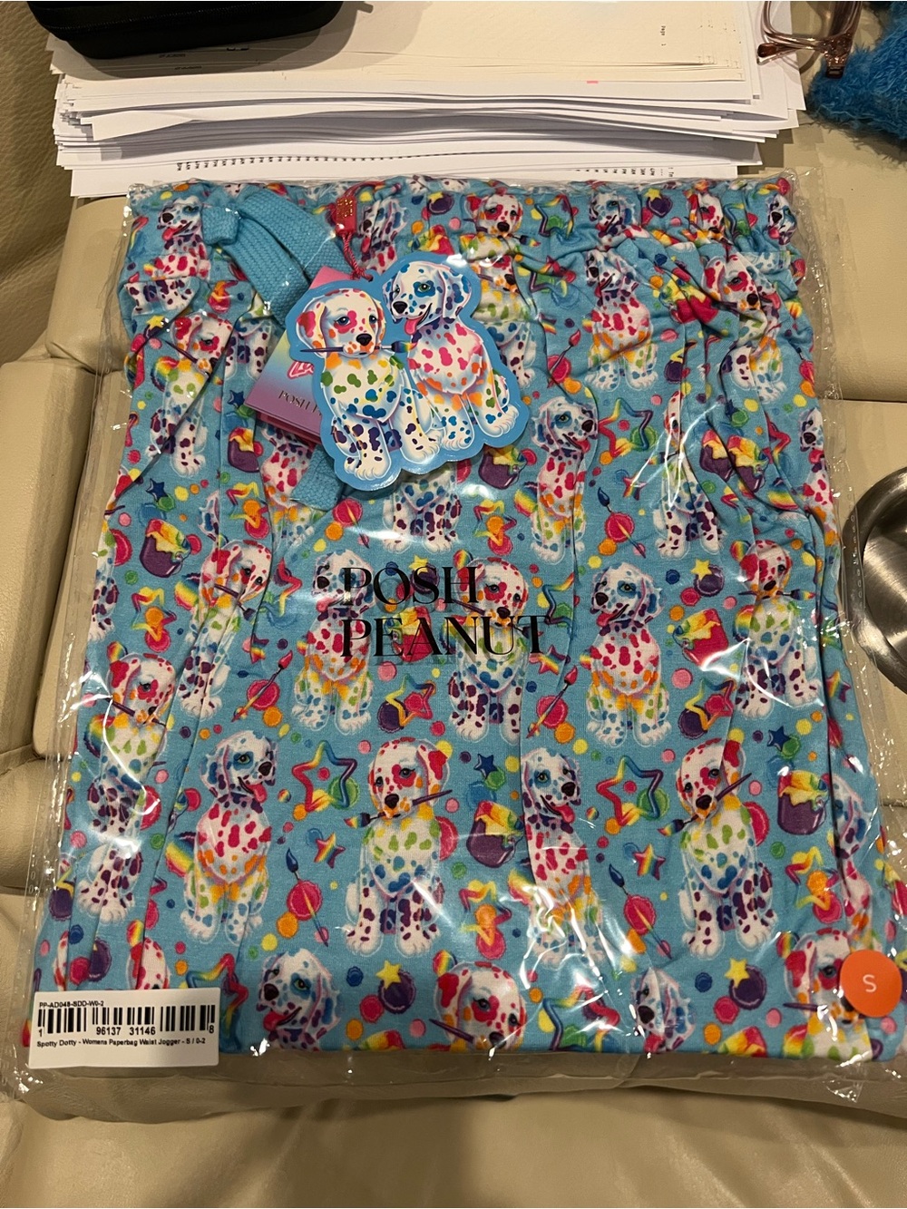 Posh Peanut Lisa Frank Spotty Dotty Long Sleeve Pajamas set (S) - Picture 3 of 4